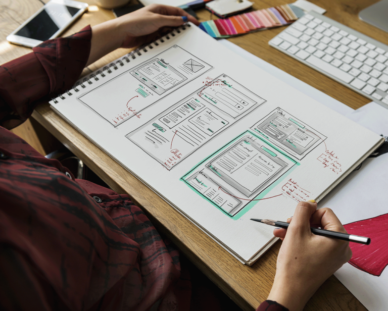 Web design wireframes ui/ux